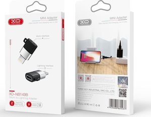 Adapter USB XO NB149 Lightning - microUSB Czarny  (8_2256894) 2