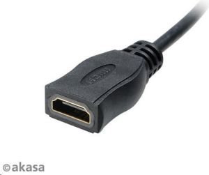 Adapter AV Akasa HDMI Micro - HDMI 0.2m czarny (AK-CBHD09-25BK) 2