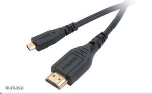 Kabel Akasa HDMI Micro - HDMI 1.5m czarny (AK-CBHD08-15BK) 1