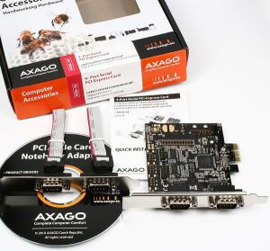 Kontroler Axagon PCIe x1 - 4x RS-232 DB9 (PCEA-S4) 4