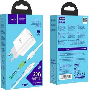 Ładowarka Hoco C80A 1x USB-A 1x USB-C 3 A (6931474740526) 7