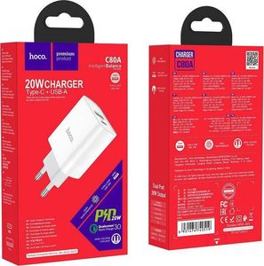 Ładowarka Hoco C80A 1x USB-A 1x USB-C 3 A (6931474740519) 9