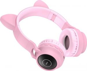 Słuchawki W27 Cat Ear różowe 3