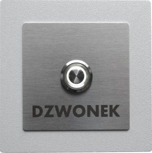 MT3CH Przycisk dzwonka do domofonu wyjścia wejścia furtki bramy drzwi Stal LED 9/12/24/230V 10x10 kwadrat biały 10
