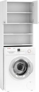 ModernHome Szafka łazienkowa 183 cm z wnęką na pralkę + półka Biała ModernHome 2
