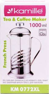 Kamille Zaparzacz do herbaty/kawy French Press 1000 ml, Kamille KM-0772XL 4