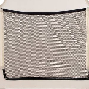 Springos Leżak ogrodowy z kółkami i daszkiem składany beżowy 9