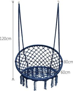 Funfit Huśtawka ogrodowa ażurowa fotel wiszący bocianie gniazdo 8