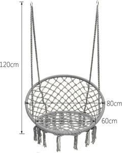 Funfit Huśtawka ogrodowa ażurowa fotel wiszący bocianie gniazdo 8