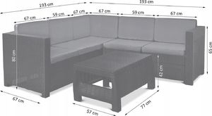 Keter Zestaw mebli ogrodowych PROVENCE SET - brązowy 3