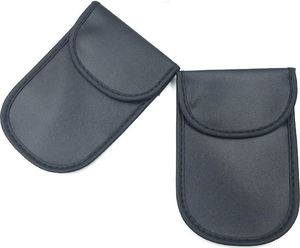 Hurtel Etui antykradzieżowe na klucze samochodowe blokujące fale radiowe Faraday Box klatka Faradaya 14 cm z 10 cm czarny 12