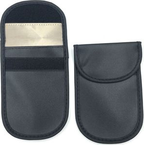 Hurtel Etui antykradzieżowe na klucze samochodowe blokujące fale radiowe Faraday Box klatka Faradaya 14 cm z 10 cm czarny 13