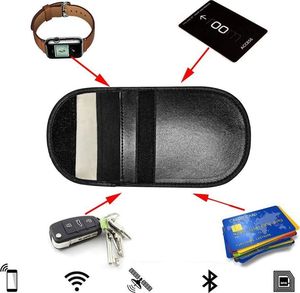 Hurtel Etui antykradzieżowe na klucze samochodowe blokujące fale radiowe Faraday Box klatka Faradaya 14 cm z 10 cm czarny 6