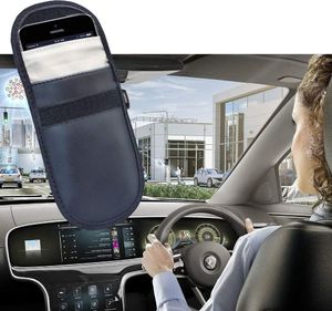 Hurtel Etui antykradzieżowe na klucze samochodowe blokujące fale radiowe Faraday Box klatka Faradaya 14 cm z 10 cm czarny 7