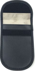 Hurtel Etui antykradzieżowe na klucze samochodowe blokujące fale radiowe Faraday Box klatka Faradaya 14 cm z 10 cm czarny 9