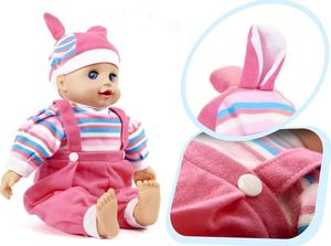 KIK Lalka Maja bobas z dźwiękiem różowa 40cm 2