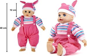 KIK Lalka Maja bobas z dźwiękiem różowa 40cm 3