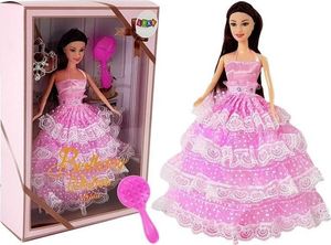 Lalka Barbie Lean Sport Lalka ciemnowłosa Księżniczka różowa suknia szczotka 28cm 1