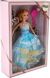 Lean Sport Lalka jasnowłosa Księżniczka niebieska suknia szczotka 28cm 3