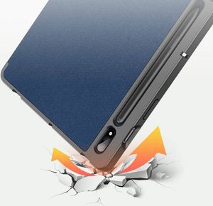 Etui na tablet Dux Ducis DUX DUCIS Domo składany pokrowiec etui na tablet z funkcją Smart Sleep podstawka Samsung Galaxy Tab S7+ (S7 Plus) niebieski 12