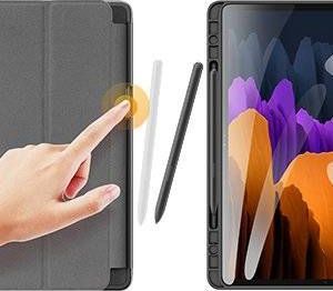 Etui na tablet Dux Ducis DUX DUCIS Domo składany pokrowiec etui na tablet z funkcją Smart Sleep podstawka Samsung Galaxy Tab S7+ (S7 Plus) niebieski 14