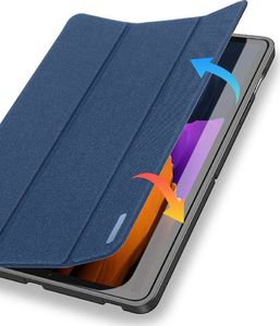 Etui na tablet Dux Ducis DUX DUCIS Domo składany pokrowiec etui na tablet z funkcją Smart Sleep podstawka Samsung Galaxy Tab S7+ (S7 Plus) niebieski 9