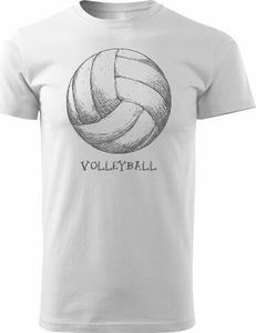 Topslang Koszulka z piłką do siatkówki siatkówka Volleyball męska biała REGULAR XXL 1