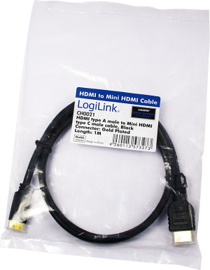 Kabel LogiLink HDMI Mini - HDMI 1m czarny (CH0021) 2