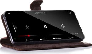 Surazo Etui na telefon Surazo ze skóry naturalnej Wallet case - Nubuk Brązowy 3