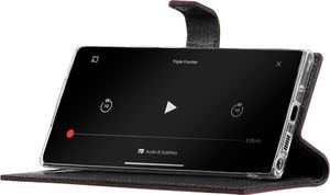 Surazo Etui na telefon Surazo ze skóry naturalnej Wallet case - Nubuk Burgund 4