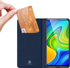 Braders Etui Dux Ducis z klapką+ szkło płaskie do Xiaomi Redmi Note 9 / Redmi 10X niebieski 2