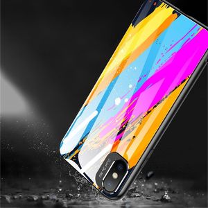 Braders Etui nakładka ze szkła hartowanego Color Glass Case z osłoną na aparat do iPhone XR wzór 5 11