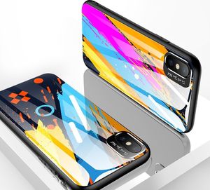Braders Etui nakładka ze szkła hartowanego Color Glass Case z osłoną na aparat do iPhone XR wzór 5 3