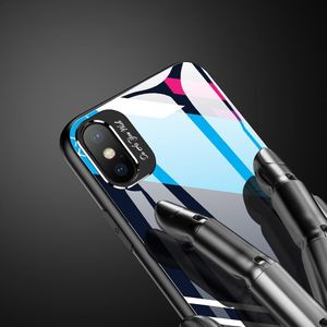 Braders Etui nakładka ze szkła hartowanego Color Glass Case z osłoną na aparat do iPhone XR wzór 5 9