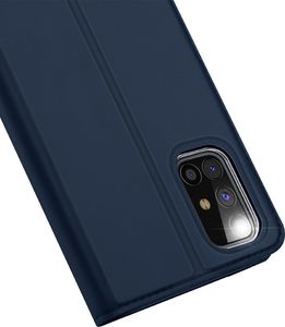 Braders Etui z klapką DUX DUCIS + szkło ochronne do Samsung Galaxy M31s niebieski 5