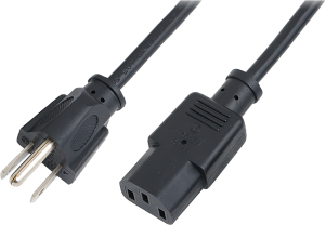Kabel zasilający LogiLink US NEMA5-15P - IEC60320-1 C13 1.80m Czarny (CP099) 1