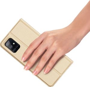 Dux Ducis Etui z klapką DUX DUCIS Skin Pro do Samsung Galaxy A71 złoty 3