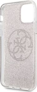 Guess Oryginalne Etui Guess do iPhone 11 Pro Max różowy hard case Circle Glitter 4