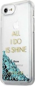 Guess Oryginalne etui Guess do iPhone 6/7/8 niebieski Liquid Glitter Party 2