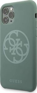 Guess Oryginalne Etui Guess do iPhone 11 Pro Max khaki hard case Silicone Tone On Tone 2