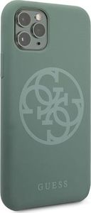Guess Oryginalne Etui Guess do iPhone 11 Pro Max khaki hard case Silicone Tone On Tone 5