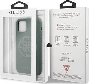 Guess Oryginalne Etui Guess do iPhone 11 Pro Max khaki hard case Silicone Tone On Tone 7