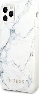 Guess Oryginalne Etui Guess do iPhone 11 Pro Max biały/white Marble 2
