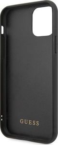 Guess Oryginalne Etui Guess do iPhone 11 Pro Max czarny hard case Glitter Marble Glass 4