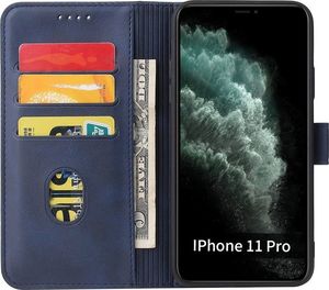Hurtel Futerał etui portfel z klapką do iPhone 11 Pro Max niebieski 3