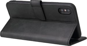 Hurtel Futerał etui portfel z klapką do iPhone XS / iPhone X czarny 2