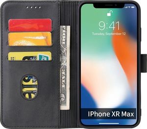 Hurtel Futerał etui portfel z klapką do iPhone XS / iPhone X czarny 4
