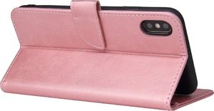 Hurtel Futerał etui portfel z klapką do iPhone XR różowy 5
