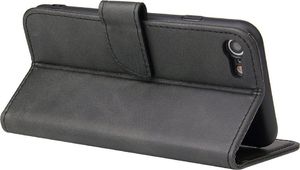 Hurtel Futerał etui portfel z klapką do iPhone SE 2020 / iPhone 8 / iPhone 7 czarny 2