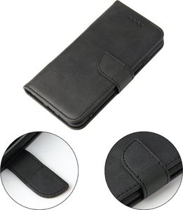 Hurtel Futerał etui portfel z klapką do iPhone SE 2020 / iPhone 8 / iPhone 7 czarny 5